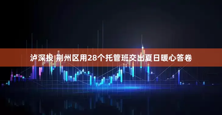泸深投 荆州区用28个托管班交出夏日暖心答卷